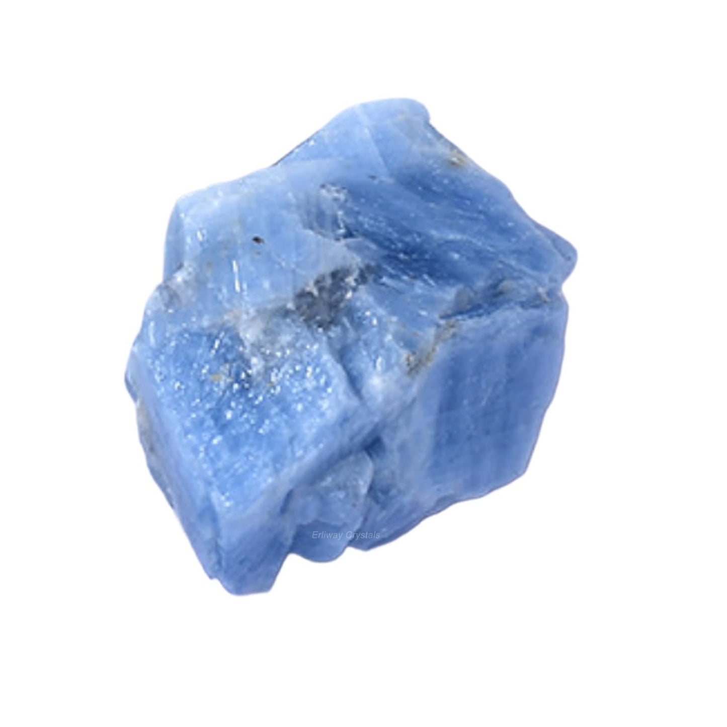 Erliway 1.25-2" Blue Calcite Raw Stone and Healing Crystals, Natural Rough Stone for Tumbling, Cabbing, Fountain Rocks, Decoration, Raw Crystal and Healing Stones for Polishing, Wicca & Reiki