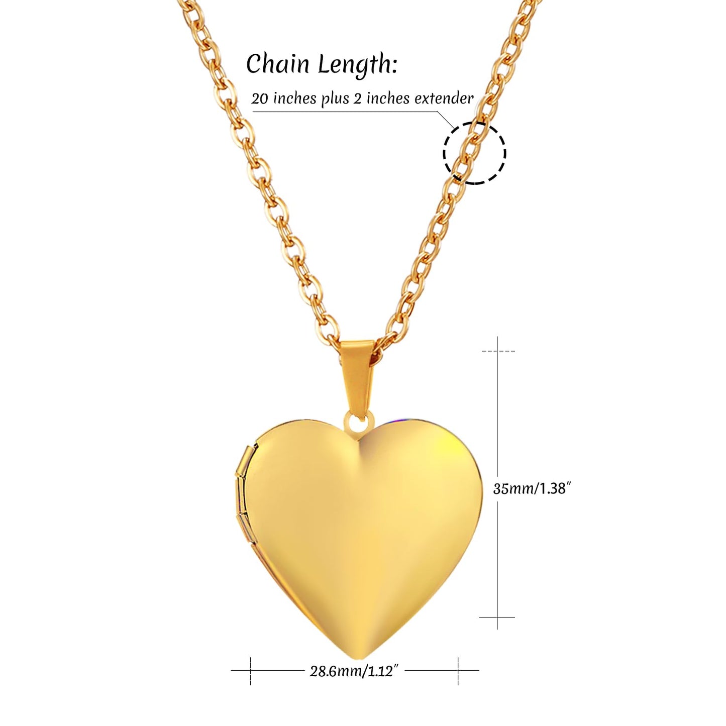 PHOCKSIN Gold Heart Locket Necklace 12 Birth Flowers Personalized Love Heart Necklace that Holds Pictures Customized Gifts Locket Necklaces for Birthday Presents