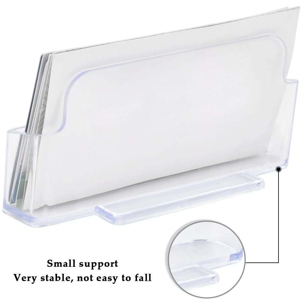 TIMESETL 18Pack Business Card Holder for Desk, Clear Acrylic Office Business Card Holder Display Plastic Business Card Stand Acrylic Desktop Business Card Holders for Exhibition, Home & Office