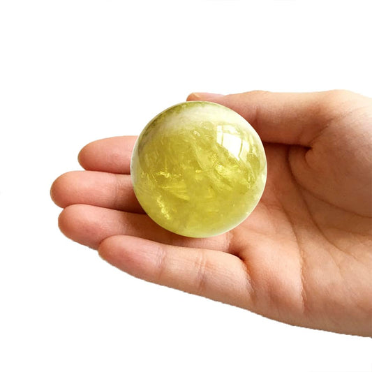 40-50mm Natural Citrine Crystal Ball, Hand Polished Yellow Quartz Sphere, Reiki Healing Crystal Sphere, Energy Balancing Stone Crafts, Feng Shui Home Desktop Ornament, Decorative Gift