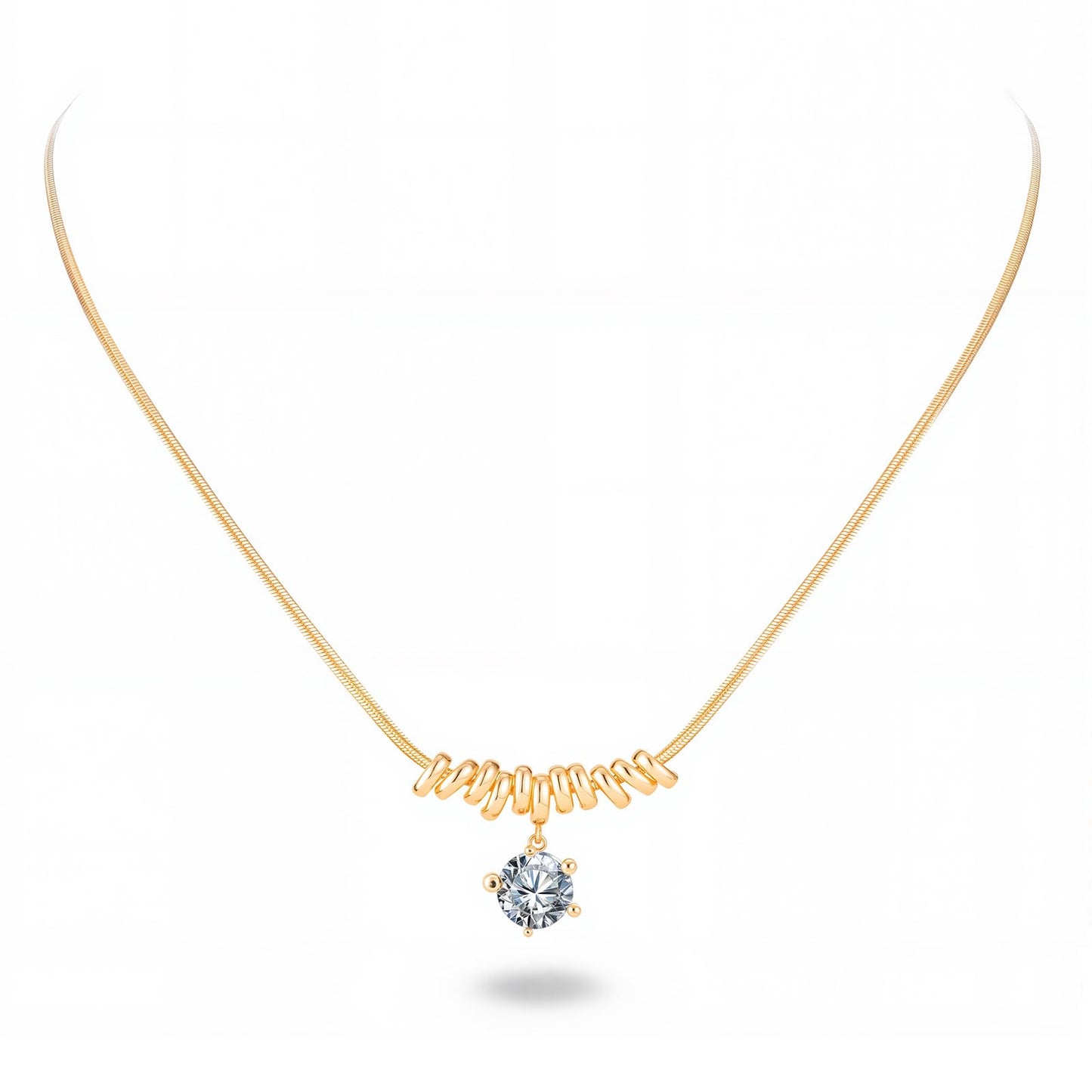 Milan Chiva 14K Gold Chunky Choker Plated Necklace for women, Dainty Trendy Non Tarnish Pendant Charm Necklaces Fashion Jewelry for Women Diamond ABU-MNS-1055GD