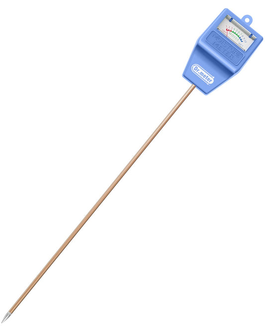 Dr.meter Soil Moisture Meter Tester for Plants, Long Probe Hygrometer Moisture Sensor for Houseplants Indoor Outdoor Garden Lawn Use - Plant Water Gauge Meter, No Battery Needed, Gardening Gifts, Blue