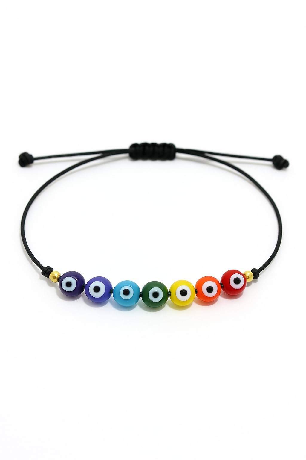 BABY SHOWER CHOCOLATE 7 Chakra Bracelet with Evil Eye Beads – Handmade Natural Stone Energy Bracelet for Protection, Balance & Positivity – Adjustable Unisex Jewelry Gift