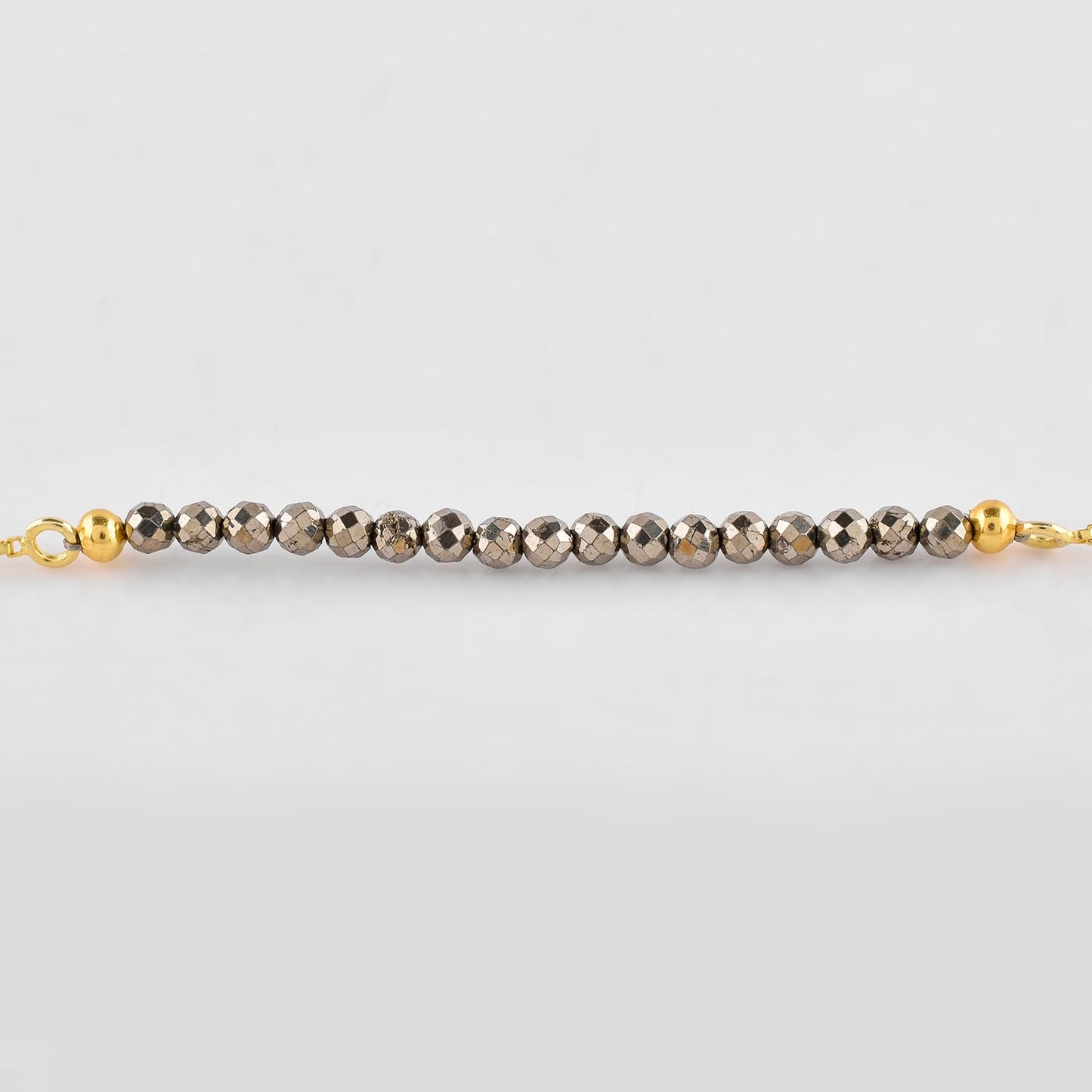 InfinityGemsArt Golden Pyrite Bracelets For Women Natural Birthstone Jewelry Micro Beads Beaded Stone Bolo Slider Crystals Gemstones, 14K Gold Plated Adjustable Chain, Gifts For Her