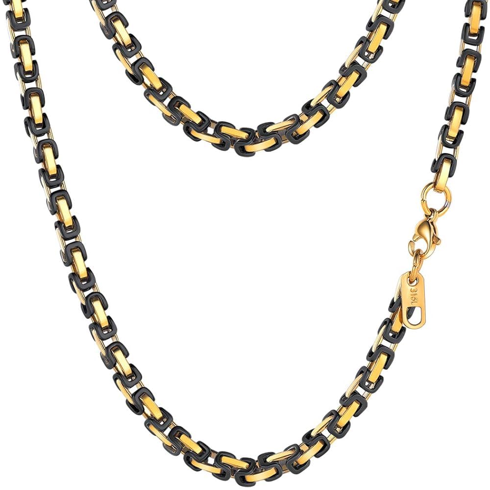 PROSTEEL Necklace Chain For Men Stainless Steel Jewelry Black Trendy Necklaces