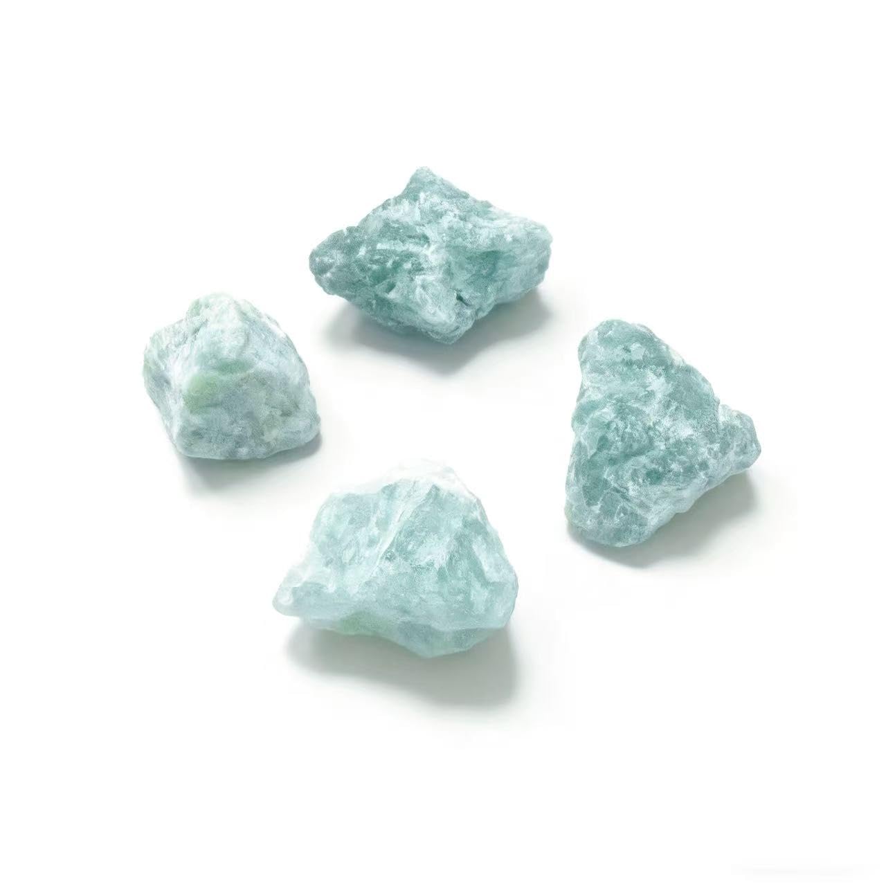 Sulanvi Bulk Raw Green Fluorite Crystals - Beginner DIY Healing Crystal Set, 1.2-2.0” Natural Unpolished Gemstones for Terrarium, Meditation, Tarot, Grids, Aroma Stone, 0.45lb