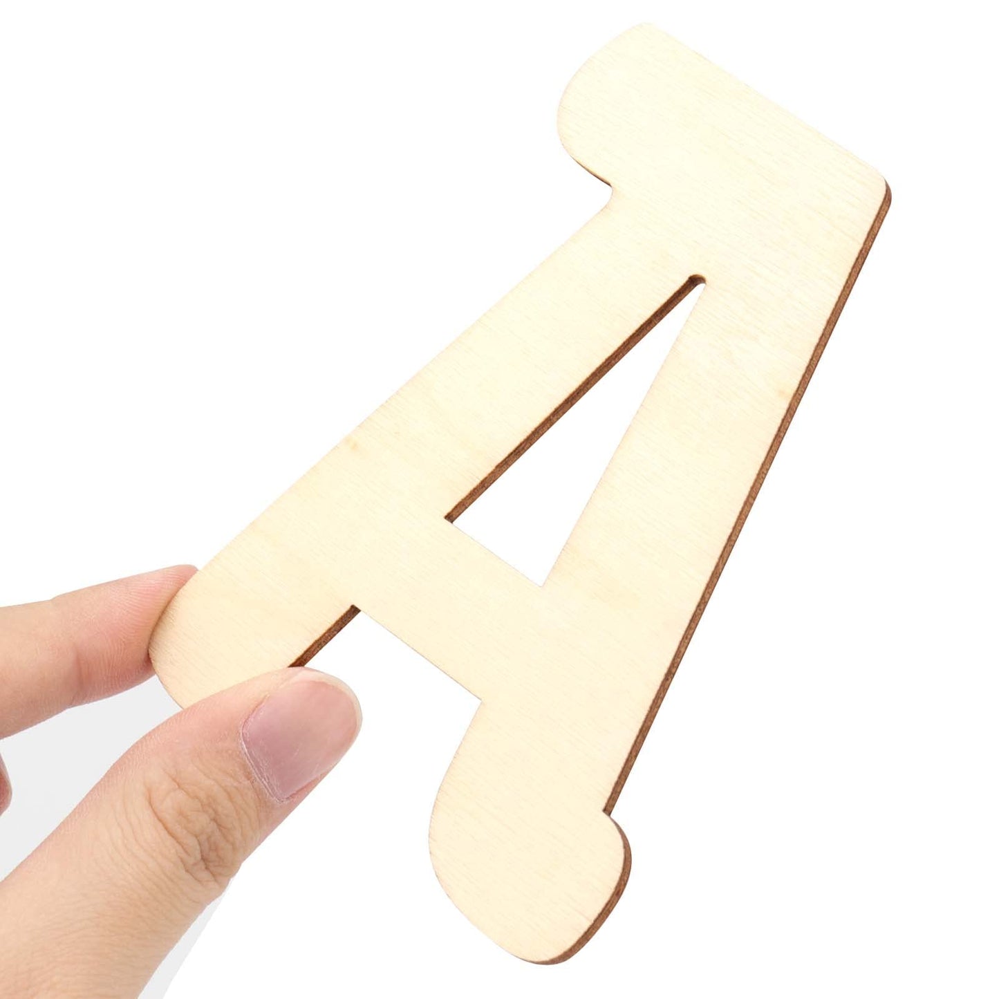 JAPCHET 104 Pieces 4 Inch Wood Wooden Letters, Unfinished Decorative Paintable Wood Craft Alphabet Cutout Capital Wooden Letters for Painting, Home Wall Door Decor, Crafts, DIY Project