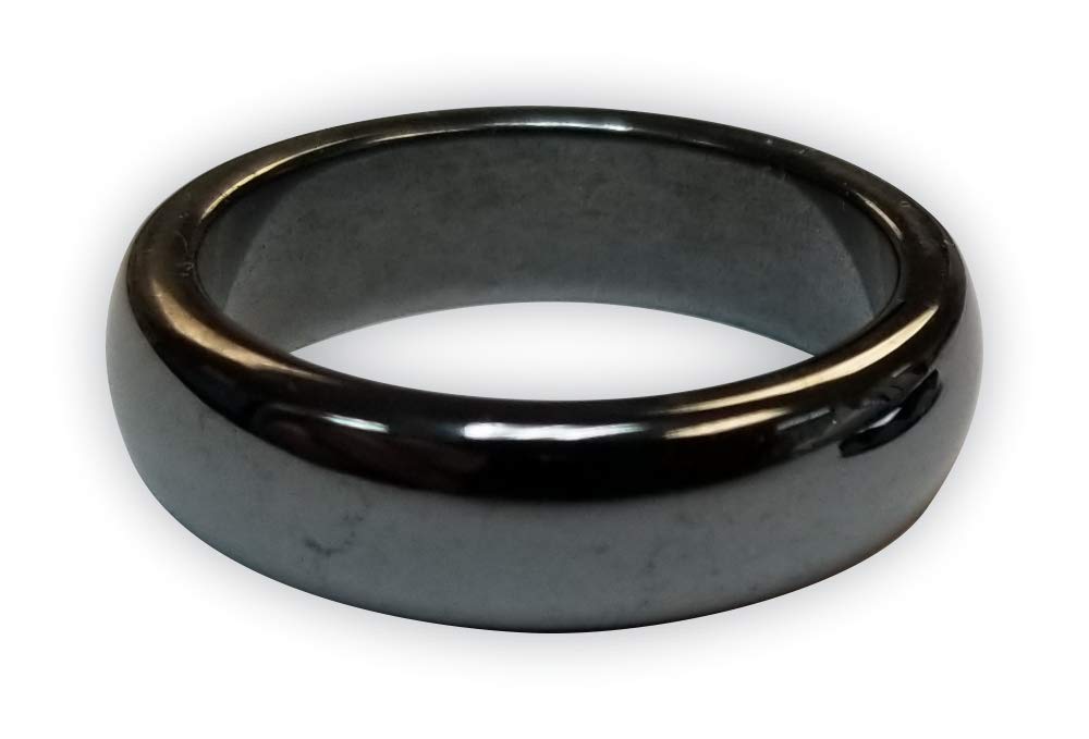 Hangover Ring-Magnetic Hematite 6mm Band Ring (11)