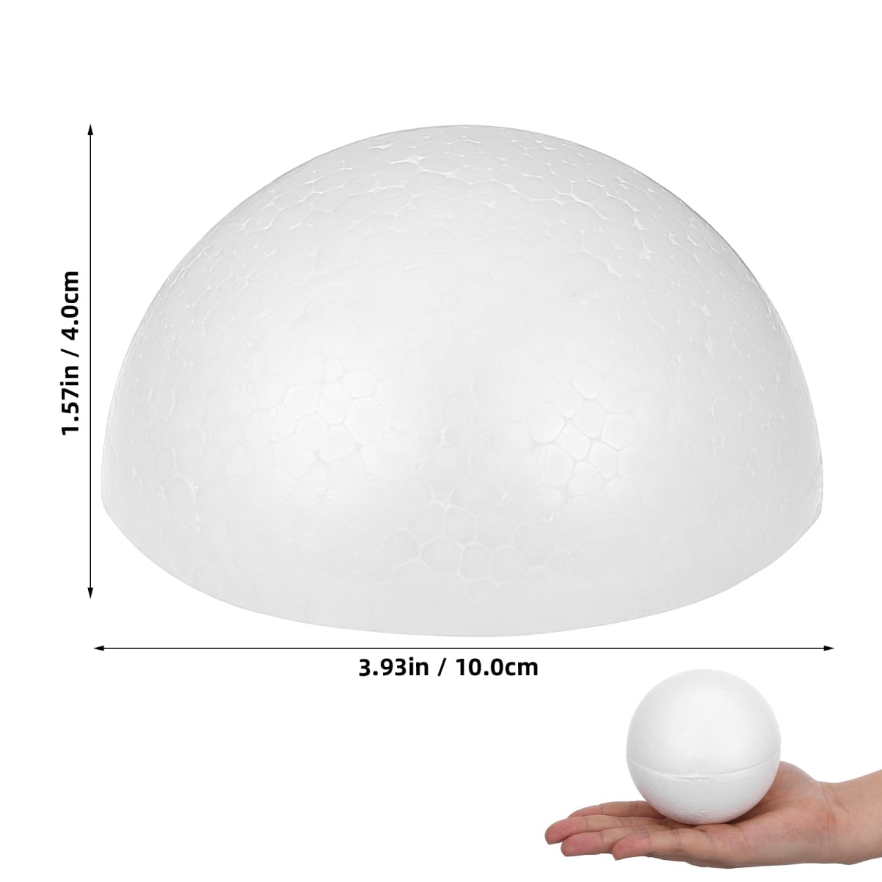 BESTOYARD 20Pcs Floral Foam Half Sphere, 4 Inch Styro Foam Balls for Artificial Flowers, White Round Arrangement Supplies, Bouquet Holder for Wedding, Plant Bouquet