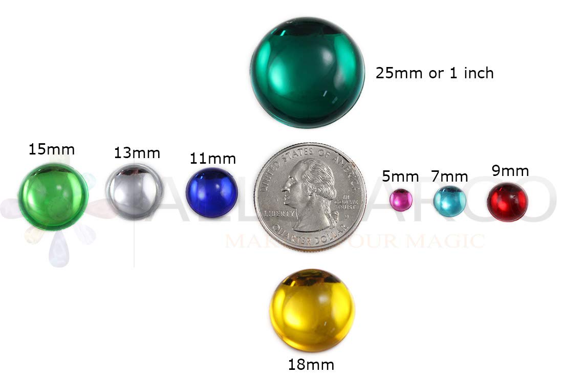 Allstarco 13mm Gold Flat Back Acrylic Round Pearl Cabochons Plastic Rhinestones Pearl Gems Embellishments for Jewelry, Crafts, Costumes, Card Invitations, Cosplay - 30 Pieces