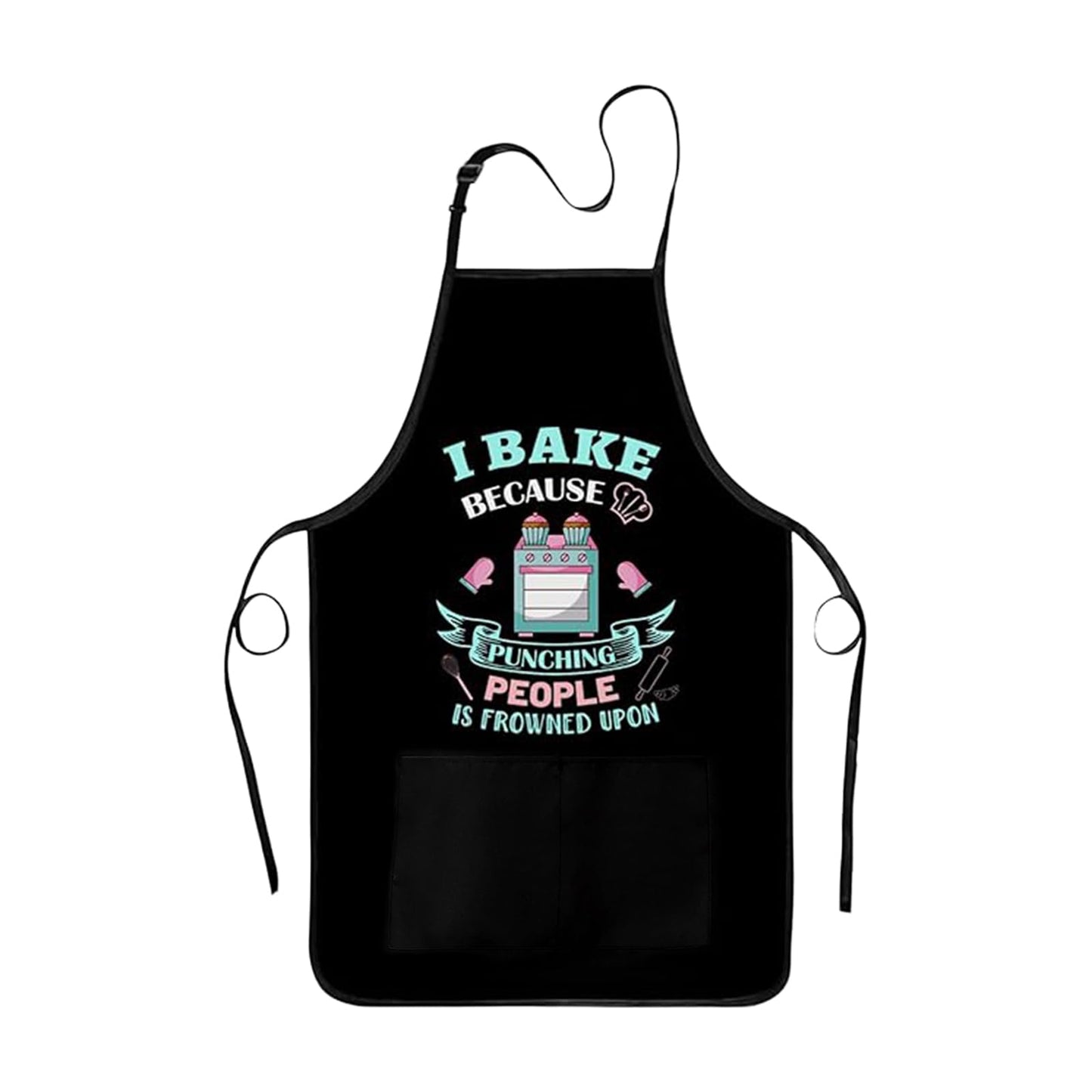 Xmeden Funny Baking Apron for Women - Cute Cooking Aprons for Adults with 2 Pockets, Baking Supplies &Essentials for Home Bakers, Kitchen Apron Gifts for Mother's Day Birthday Christmas