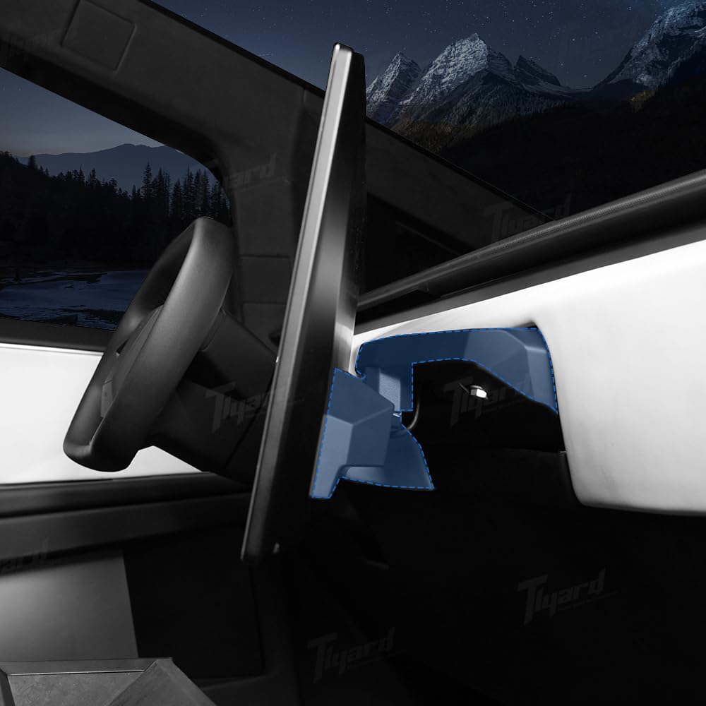 Tlyard Screen Swivel Mount for Tesla Cybertruck 2024 2025 Left/Right/Up/Down 40° Rotating Four Directions Aluminium Alloy Tesla Screen Rotating Bracket Cybertruck Accessories 2025