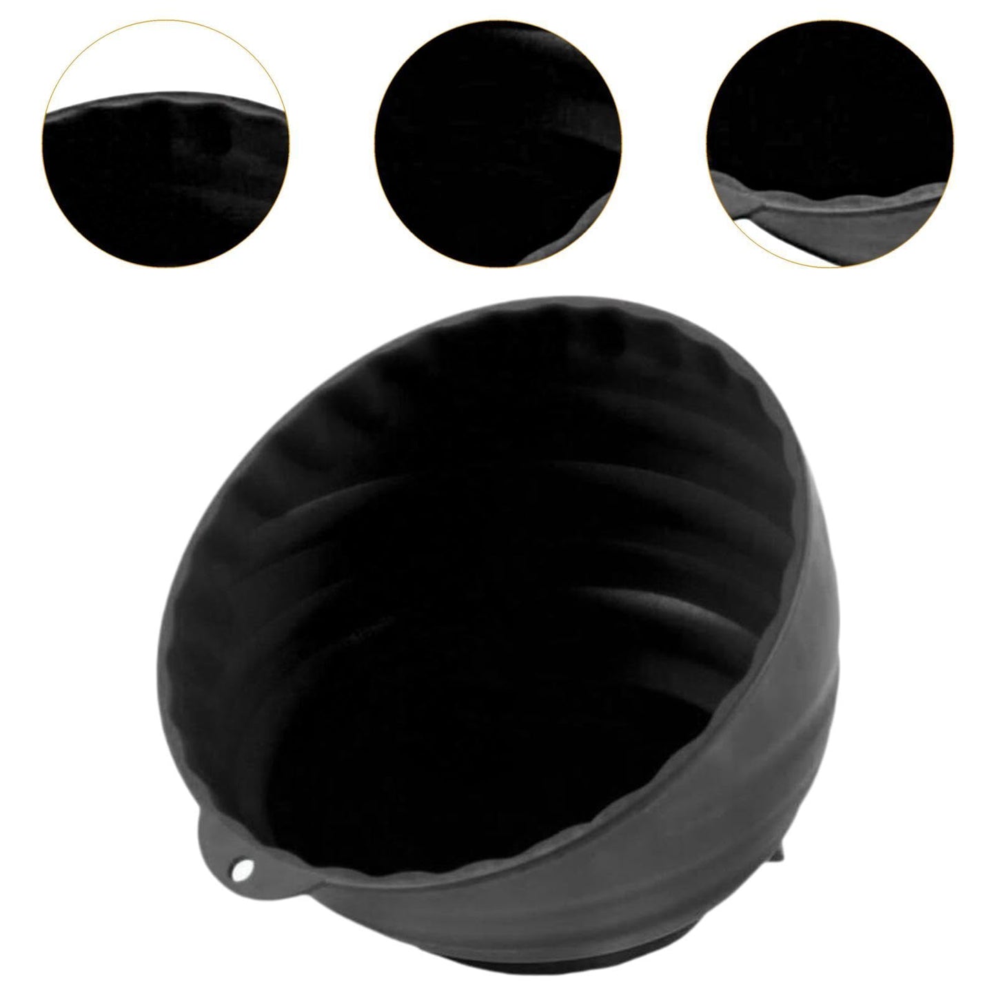 Zxpjkyu Gym Chalk Bowl Chalk Holder Large Gym Chalk Container Storage Bowl for Fitness Rock Climbing Sports Barbell Weightlifting, Black