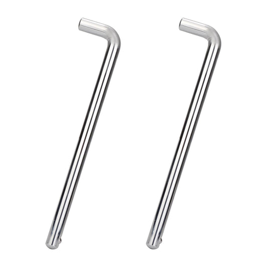 1pcs L-Type Weight Stack Pin, 3/8in Diameter 4.4in Locking Space Weight Stack Selector Pin Universal Fitness Weight Accessories Replacement Parts for Lifting Weight Drop Set Machine Home Gym (Silver)