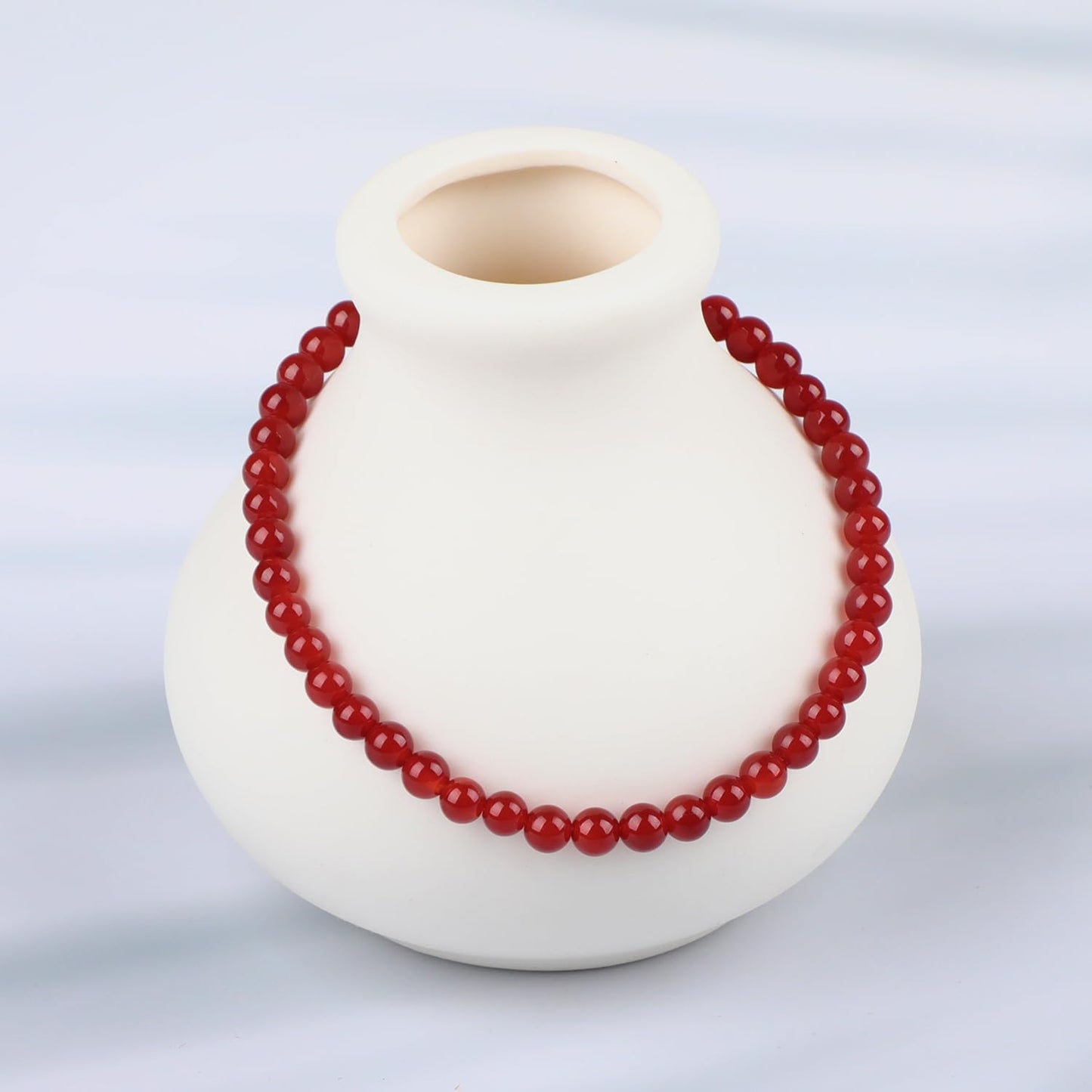 LPBeads Handmade Natural Gemstone Stretch Elastic 4m Carnelian Bracelet Healing Crystal Round Stone Beads Jewelry Gifts for Women Men