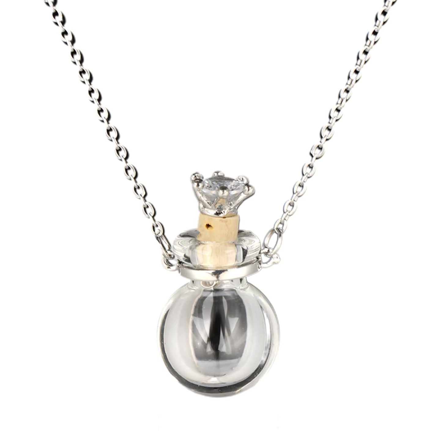 Essential Oil Diffuser Perfumes Bottle Pendant Necklace Jewelry Clear Tear Drop Vial Essential Oil Pendant Necklace Bottle Necklaces for Women