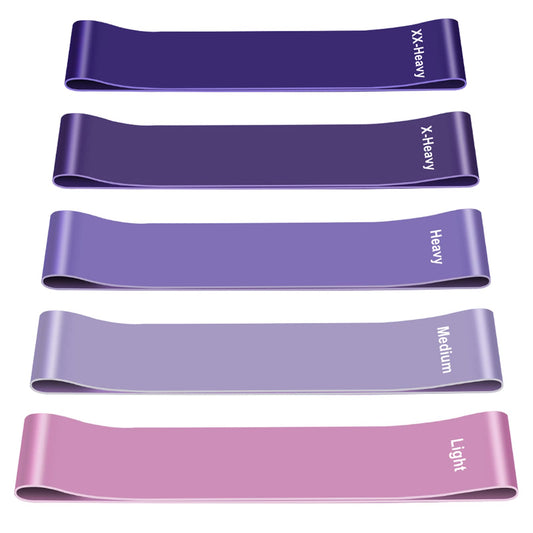 Resistance Bands, 5 Pcs Exercise Bands for Legs Glutes Arms, Skin-Friendly Resistance Fitness Exercise Loop Bands for Gym Home Yoga Pilates with Carry Bag and Instruction Guide
