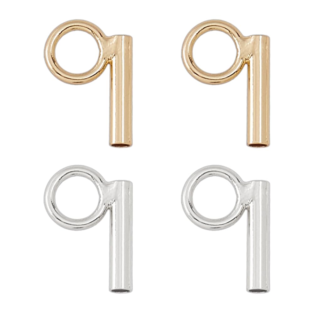 SUPERFINDINGS 4Pcs 2 Colors Alloy Pin to Pendant Converter with 4Pcs Silicone Ear Nuts to Keep the Brooch from Shaking Brooches Pins to Pendant Converters for Changing Brooches