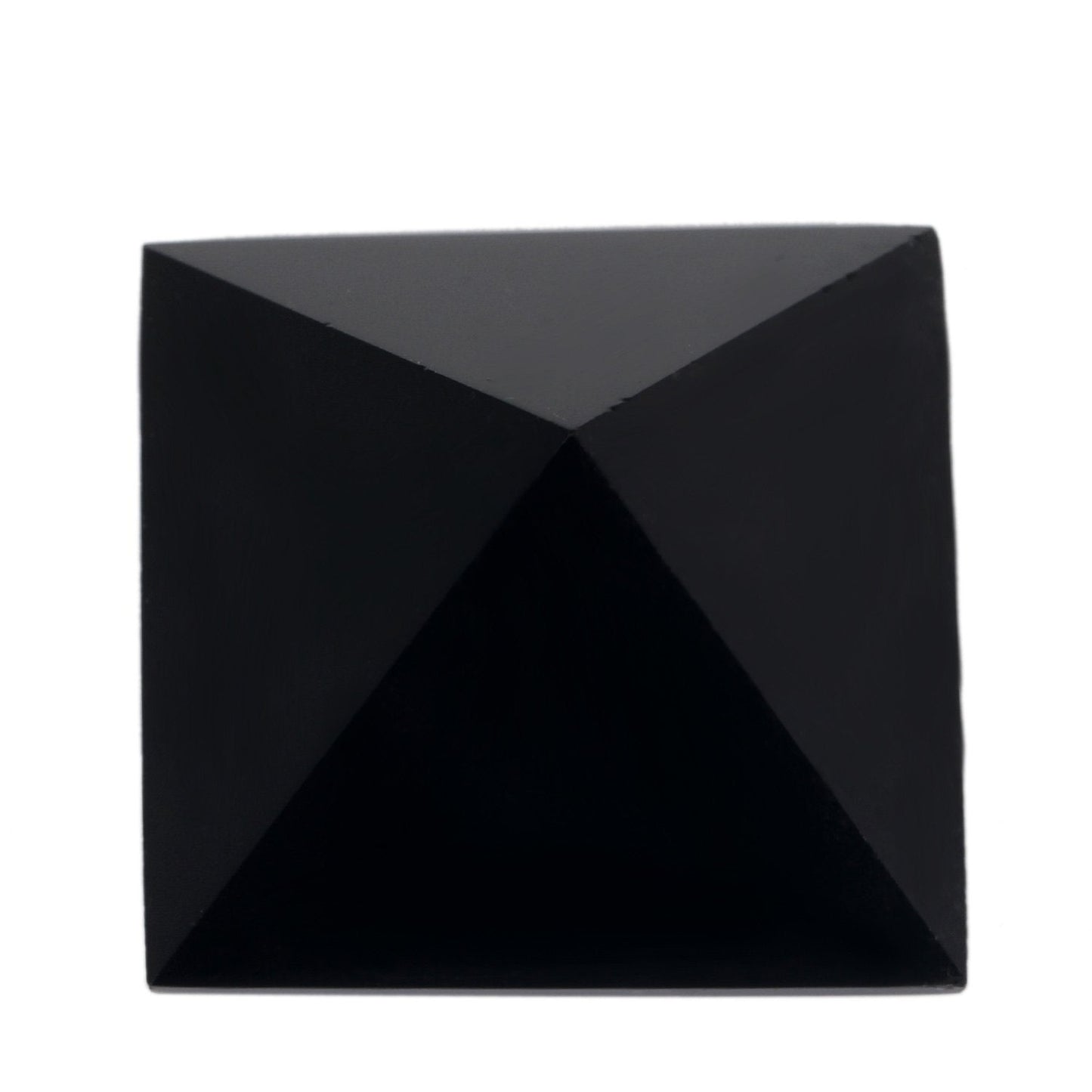 YWG Stone Black Obsidian 1.5" Pyramid Chakra Healing Crystal Reiki Stone Gemstone Radiation Deflection Home Decor Gift Decoration Crafts