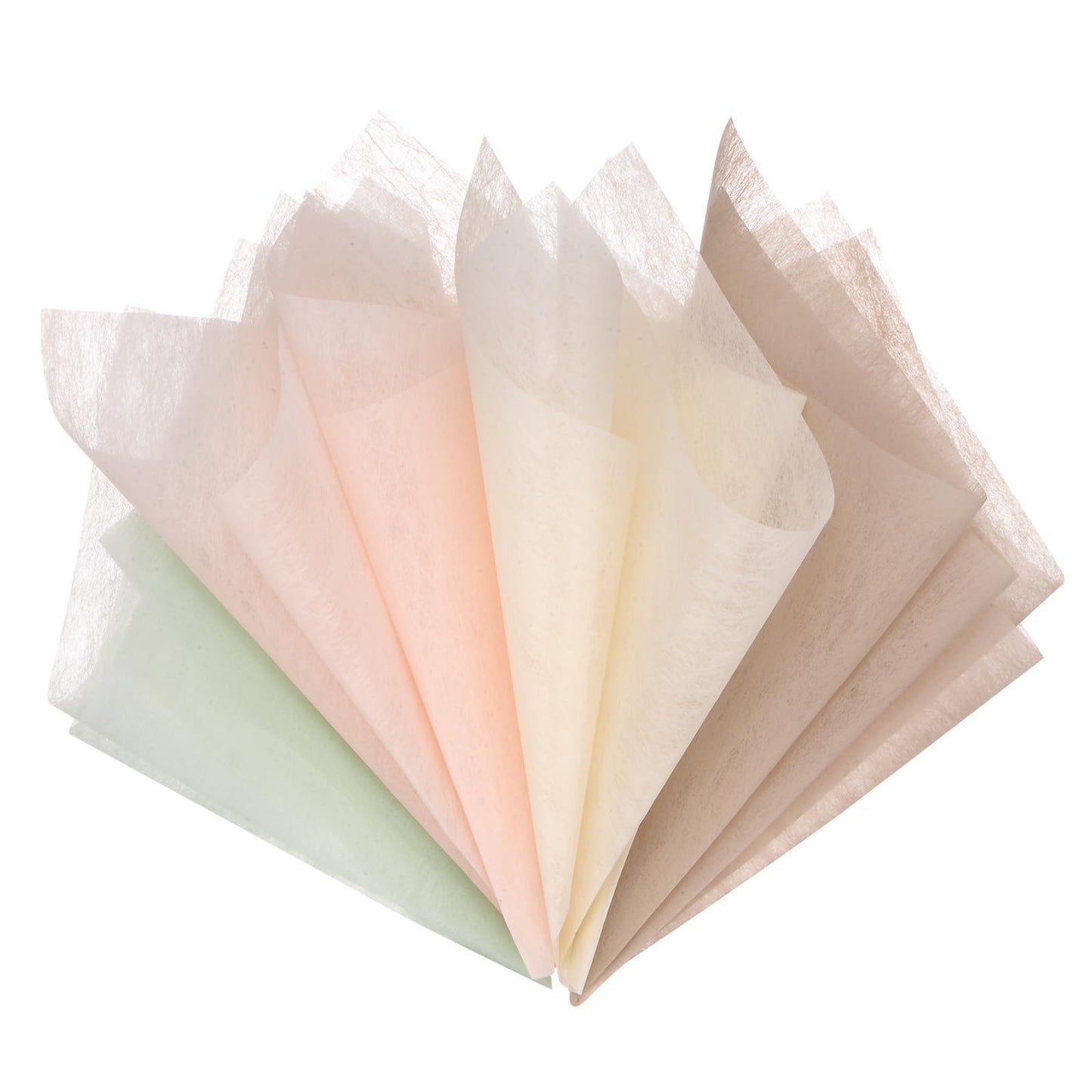 M METERXITY 152 Sheet Korean Cotton Wrapping Flower Paper - Floral Wrapping Paper Waterproof Bouquet Wrapping Paper Apply to Gift Packaging(11.8x11.8inches, Beige+Nude+Pink+Green)