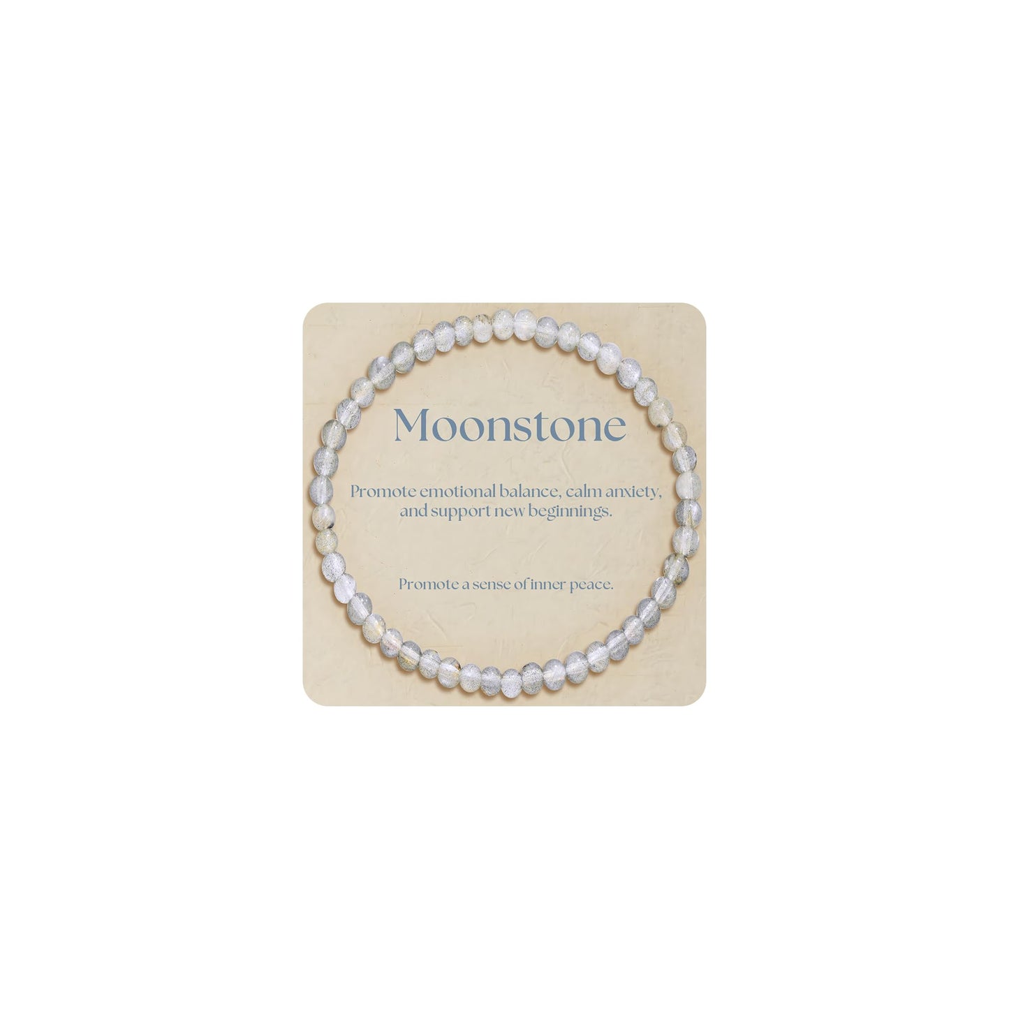 Treasure Bender Anxiety Relief Bracelets for Women - Crystals and Healing Stones Kalm Bracelet Menopause, Anxiety Relief Items Bracelet Jewelry Valentines Gifts for Women Men (Moonstone)