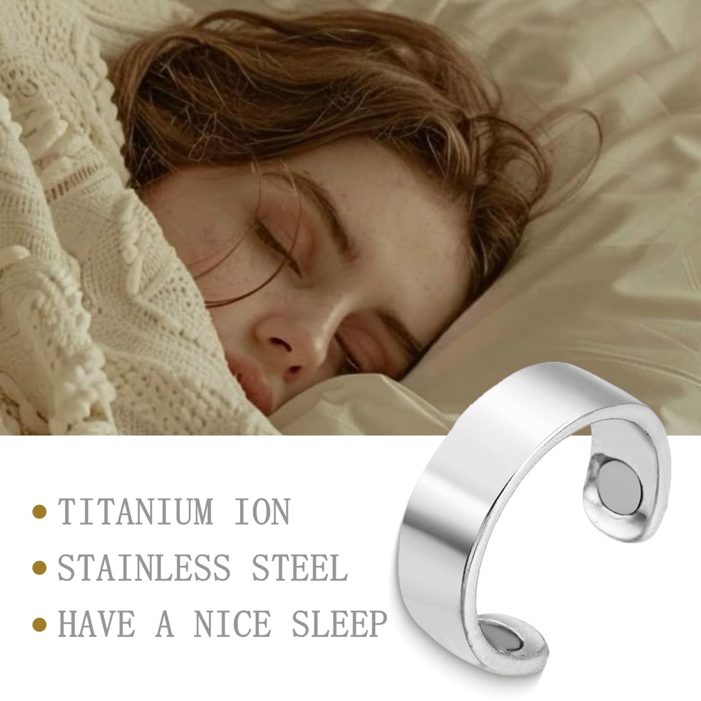 LIU JUN Rings for Women, Magtherapy Lymphatic Drainage Titanium Ion Rings Lymph Nodes Acupuncture Therapy Open Olux Ring For Women Men Health Jewelry Gifts (2Pcs-silver+silver)