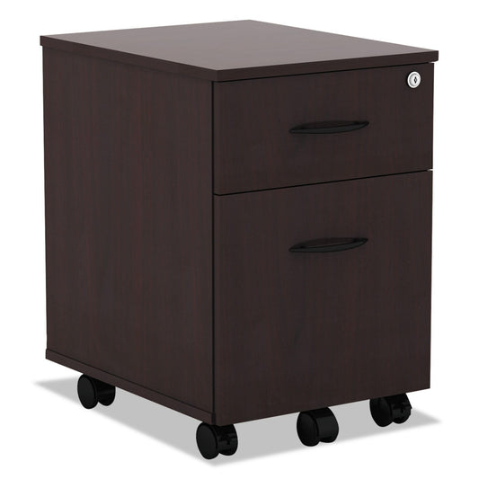 Alera ALE Valencia Series Mobile B/F Pedestal, 15 7/8w x 19 1/8d x 22 7/8h, Mahogany