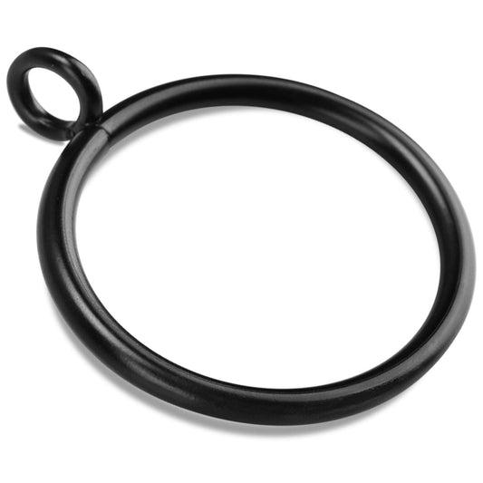 40 PCS Black Curtain Rings with Eyelet Apply for Up to 1.0 inch Curtain Rod (Black Drapery Rings)