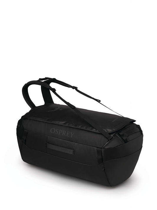 Osprey Transporter 95L Lightweight Travel Duffel Bag - Large Water Resistant Durable Gear Bag for Men and Women, Raven Black