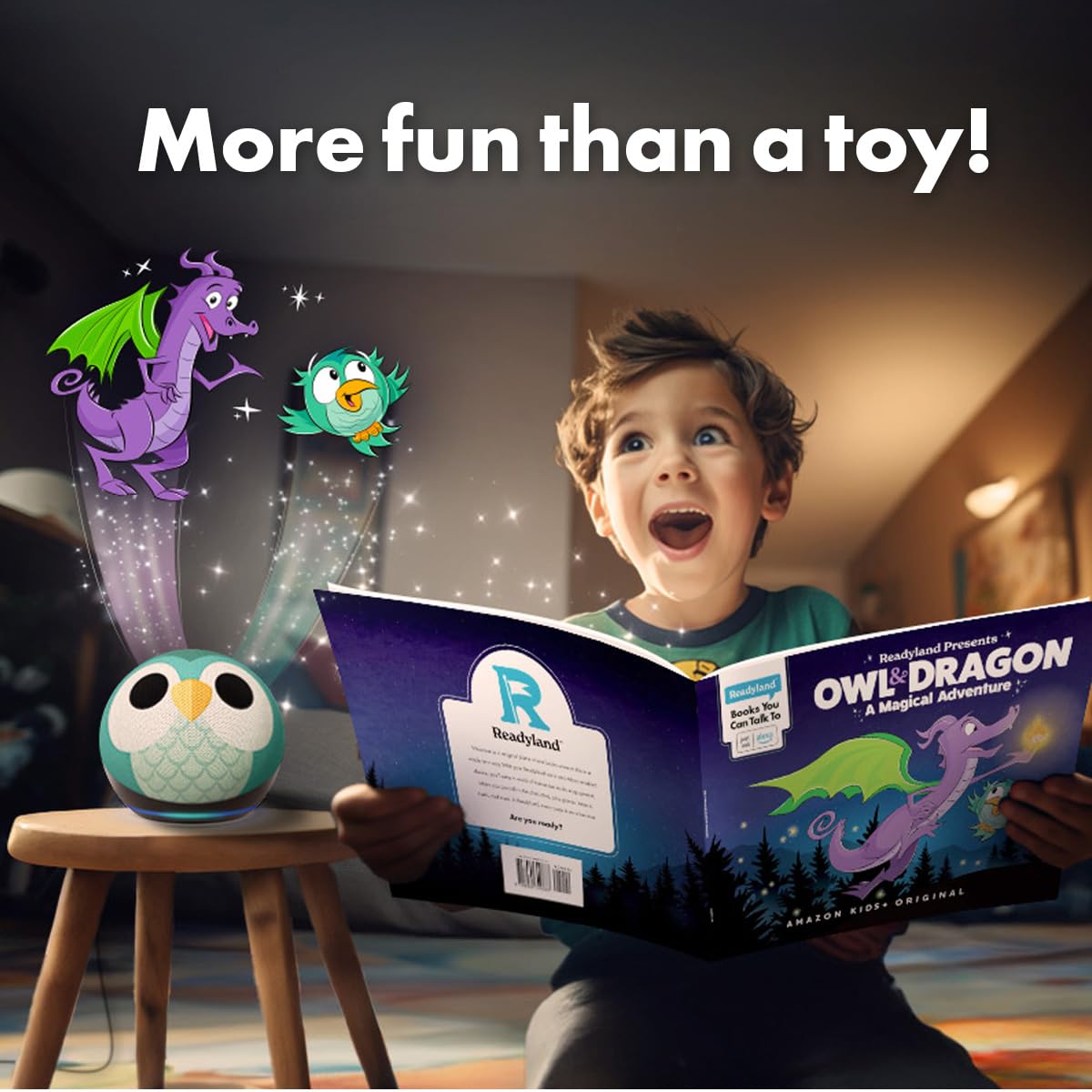 Owl & Dragon, A Magical Adventure (Readyland: an Alexa Interactive Book for Kids) – a Must-Have Accessory for your Echo (Books You Can Talk To)