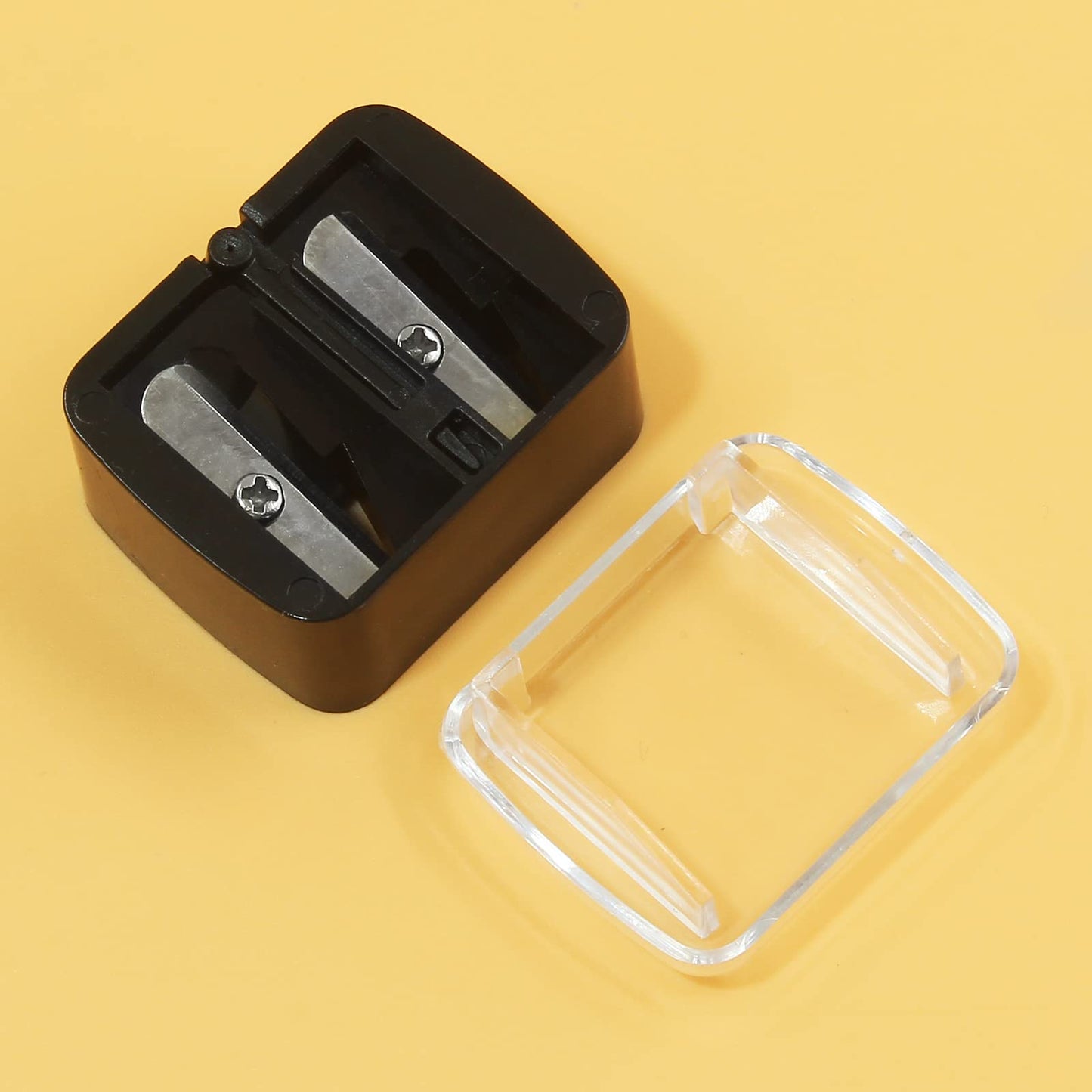 BokWin 5PCS Cosmetic Pencil Sharpener, Makeup Pencil Sharpener, Dual Holes Eyeliner Sharpener for Eyeliner Lipliner Pencils