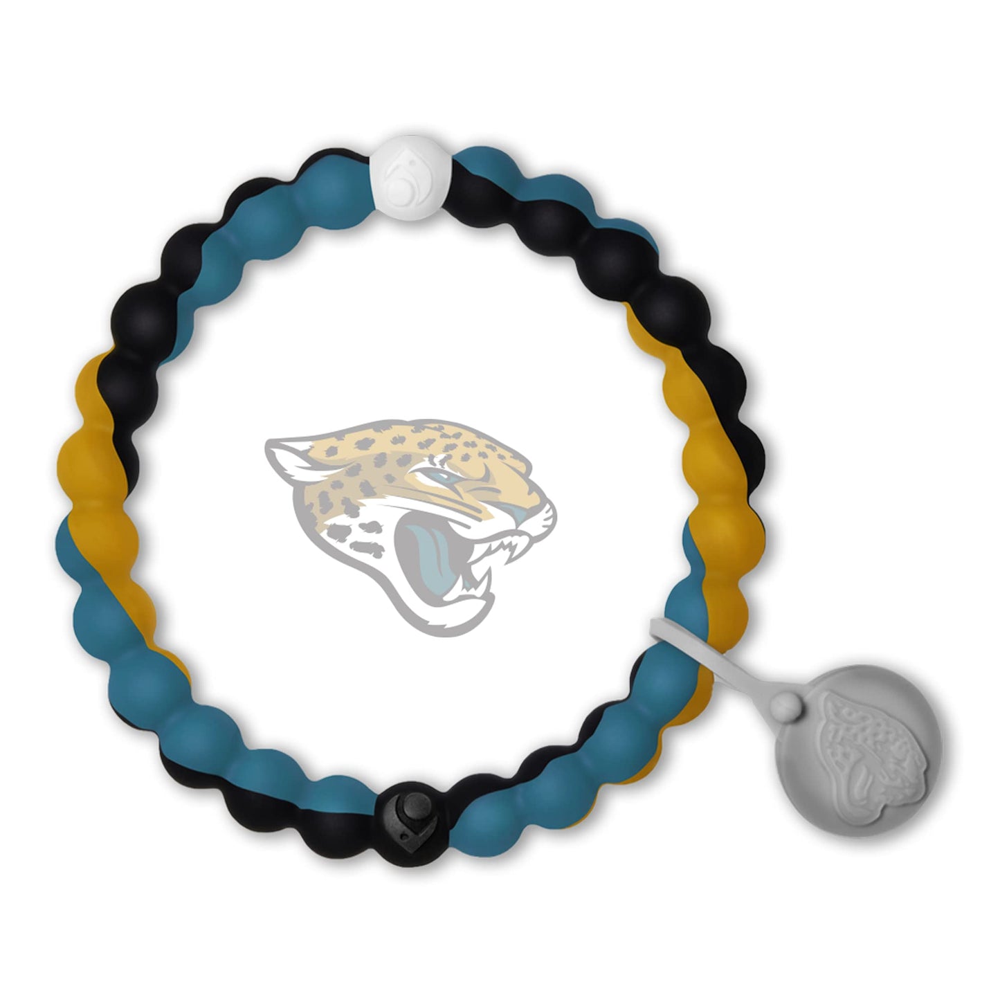 Lokai Silicone Beaded Bracelet for Men & Women, NFL Football Collection - Jacksonville Jaguars, Medium - Silicone Jewelry Fashion Bracelet Slides-On for Comfortable Fit