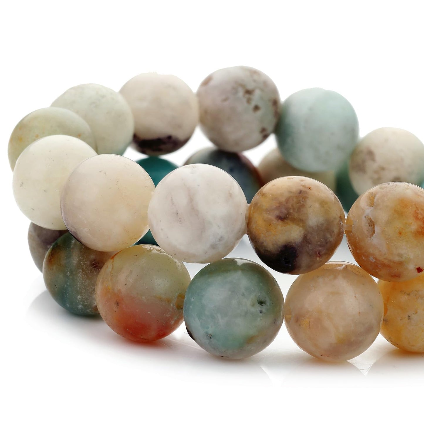 Zenkeeper 116-120 Pcs Amazonite Beads for Bracelet Jewelry Making 6 MM Natural Loose Amazonite Beads Gemstone Beads Round