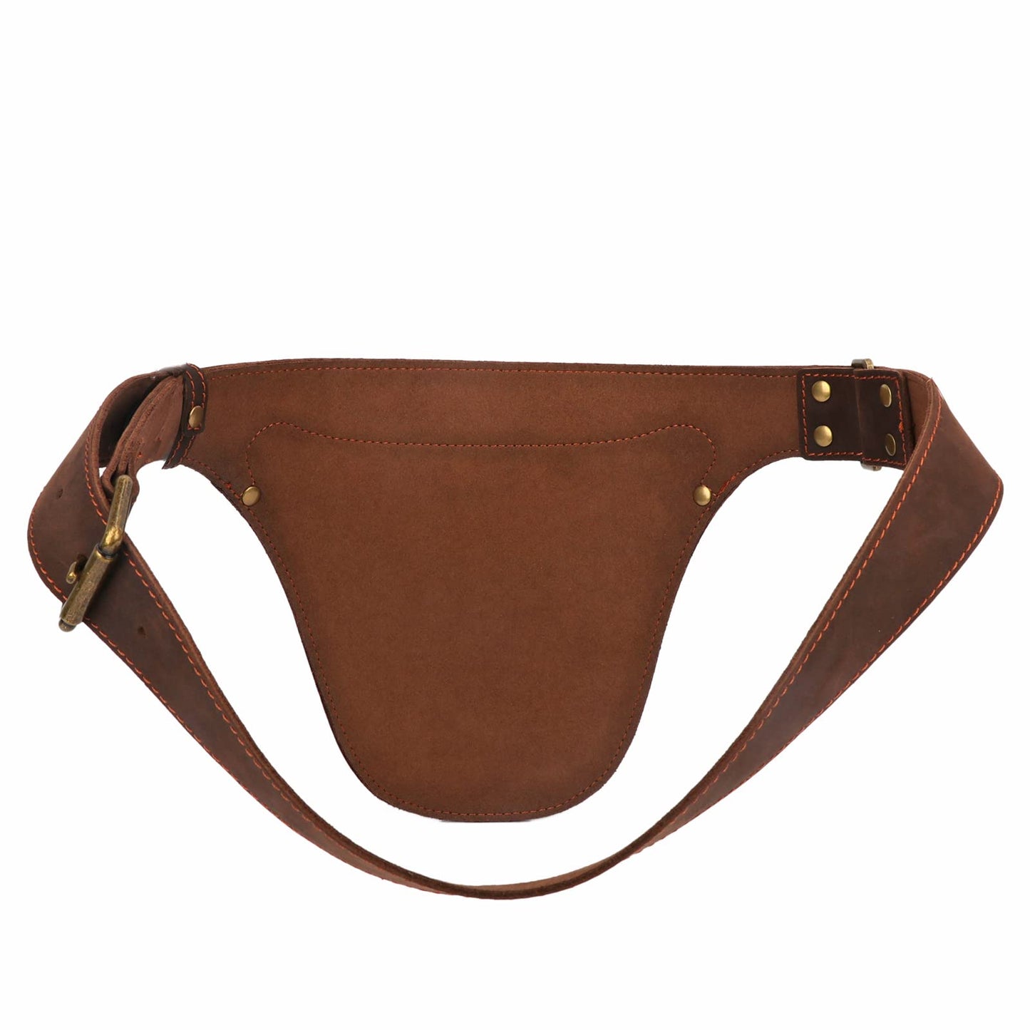Tourbon Genuine Leather Florist Tool Belt Gardening Bag Gardener Farmer Tools Holster Waist Pouch Electrician Carpenter Organizer Kit 3 Pockets (Brown, 42 inches)