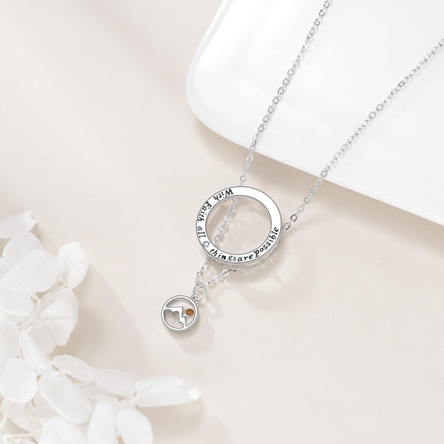 VONALA Sterling Silver Mustard Seed Faith Necklace Christian Gifts for Women Inspirational Religious Christian Graduation Gifts