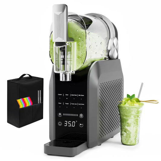 Slushie Machine, No Ice Needed, 88 oz Slushie Machine for Home with Dust Cover, Professional Frozen Drink Maker, 7 Preset Programs+Rinse, Frozen Margaritas, Frappés, Milkshake, and More