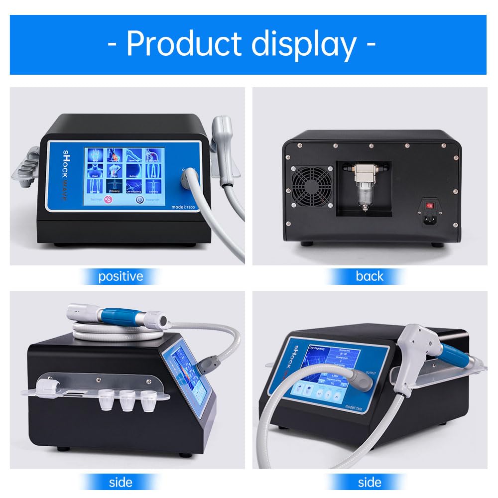 Kalecope Extracorporeal Shockwave Therapy Machine Non-Invasive, Painless Physical Therapy Device with 10 Bar Output for Back, Elbows & Feet etc