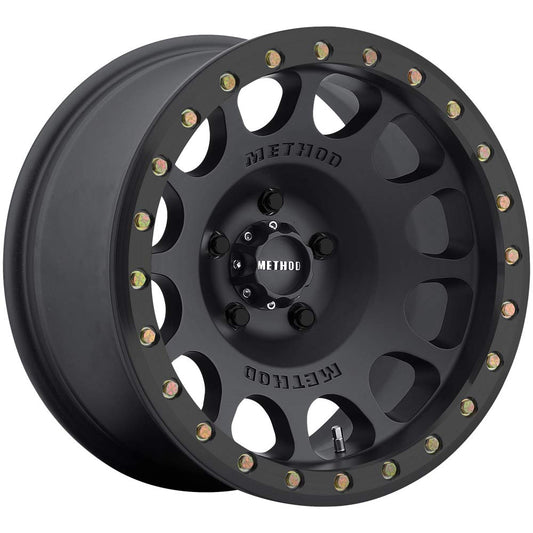 Method Race Wheels 105 Beadlock Matte Black 17x8.5" 6x135", 0mm offset 4.75" Backspace, MR10578516500B