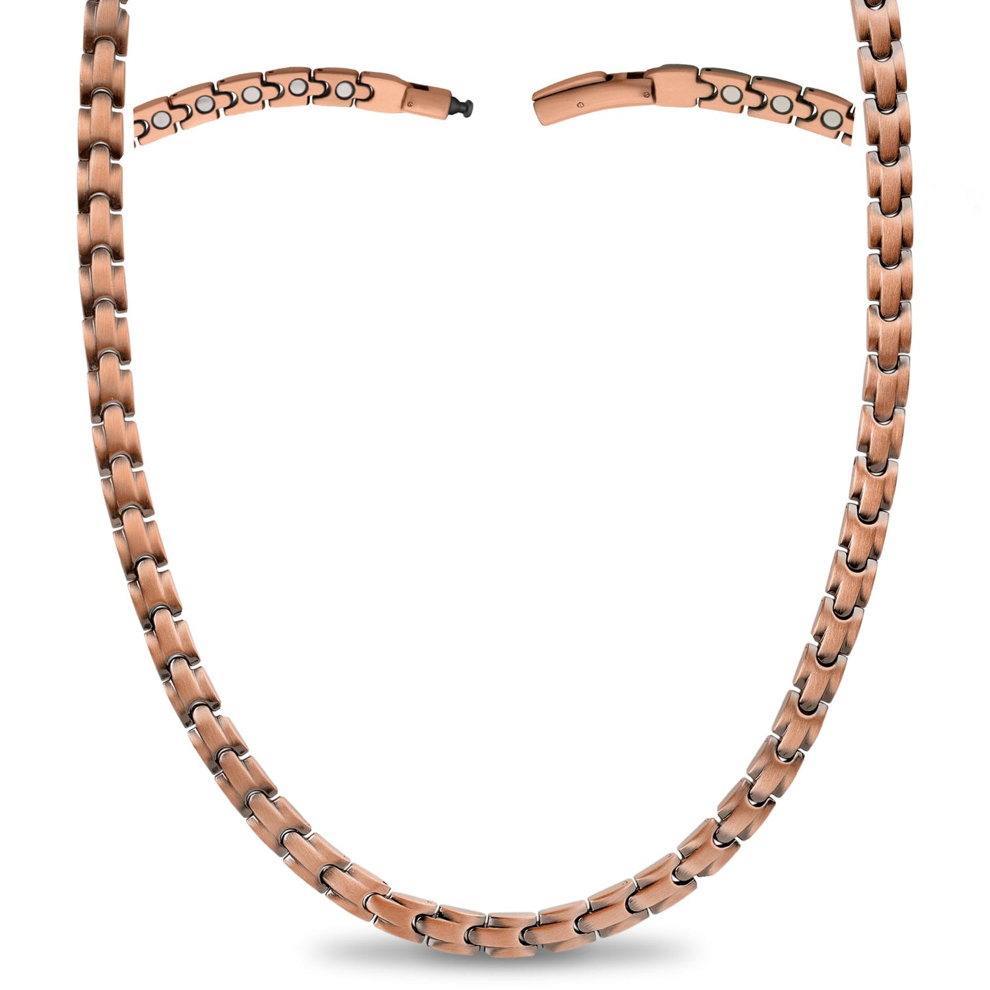 MagnetRX® Copper Magnetic Necklace - Ultra Strength Magnetic Necklace for Men and Women - 99.9% Pure Copper Necklace with 62 Magnets (22 Inches).