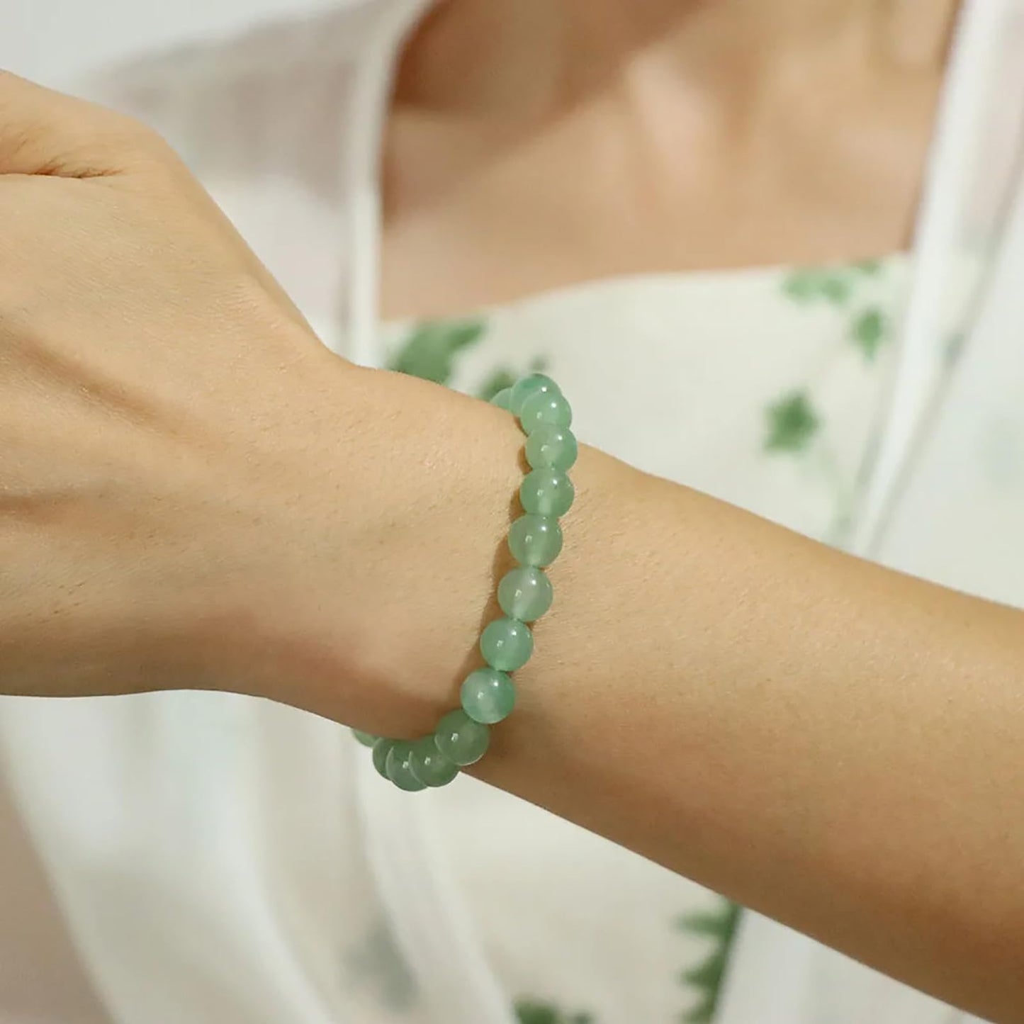 Amazonite Bracelet for Women 8mm Handmade Amazonite Crystal Bracelet Natural Stone Amazonite Beaded Bracelet Healing Bracelets Stretch Bead Bracelets Amazonite Jewelry for Women Men