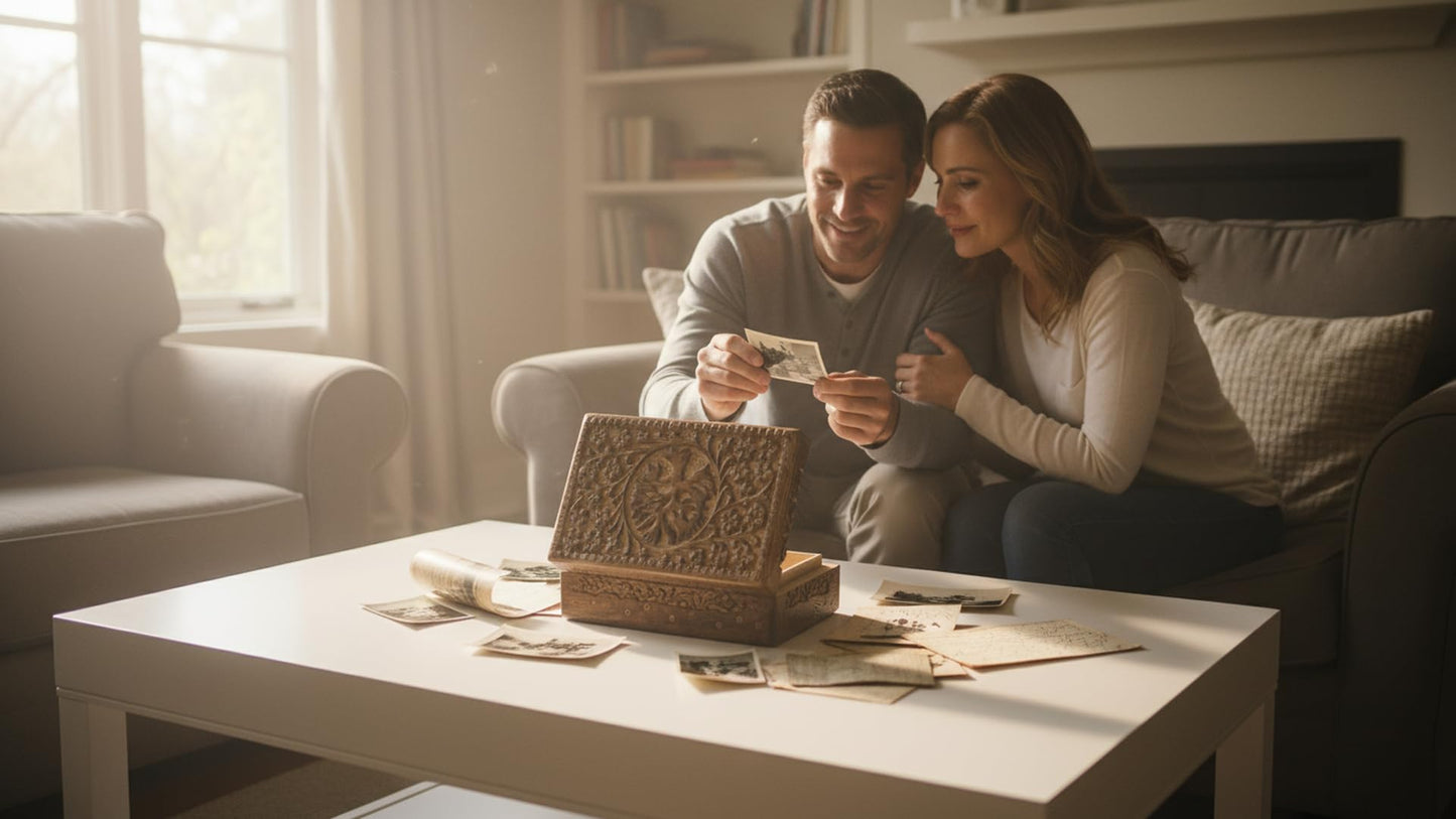 Great Birthday Gift Handmade Decorative Wooden Jewelry Box With Tree Of Life Carving Jewelry Organizer Keepsake Box Treasure Chest Trinket Holder Watch Box Storage Box Housewarming Gifts (Natural)