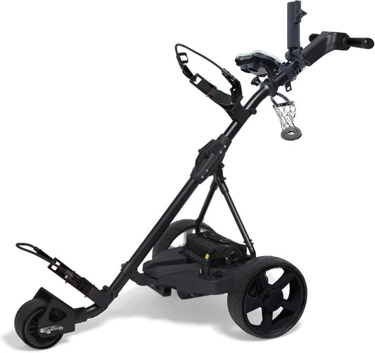 Super E Caddy The Weekender Electric Golf Cart, Packed with Drink Holder, Umbrella Holder, Scorecard Holder, Black
