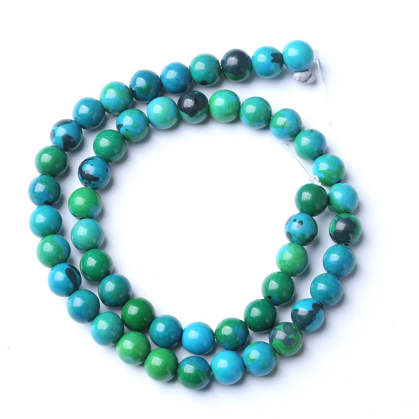 90PCS 4mm Natural Stone Beads Phoenix Chrysocolla Round Loose Gemstone Beads for Jewelry Making DIY Bracelet Necklace 15 Inch,Energy Stone Healing Power (4mm, Phoenix Chrysocolla Stone)