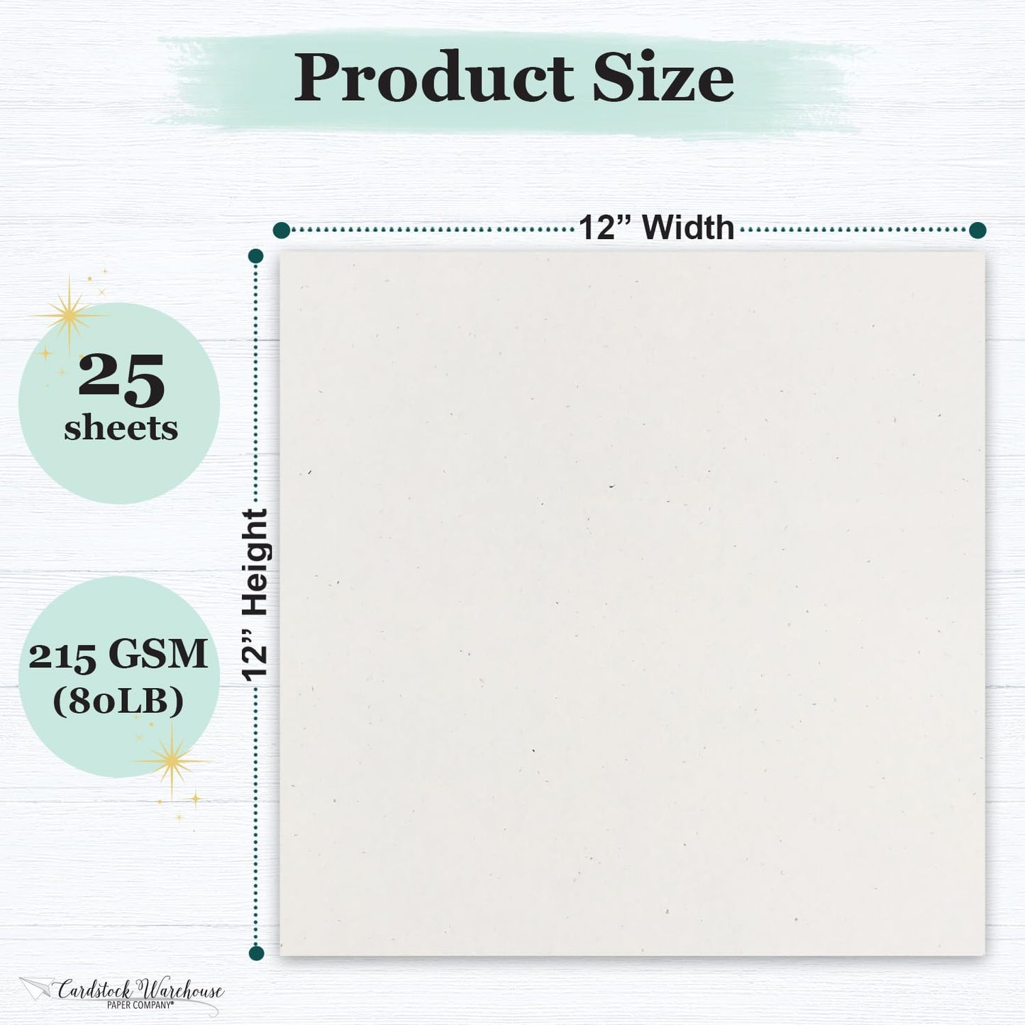 Cardstock Warehouse Speckletone Madero Beach Sand Card Stock Paper – 25 Sheets, 12 x 12", 80 lb/215 gsm – 100% Recycled, Premium Matte Finish for Cardmaking, Scrapbooking, Crafts & DIY Projects