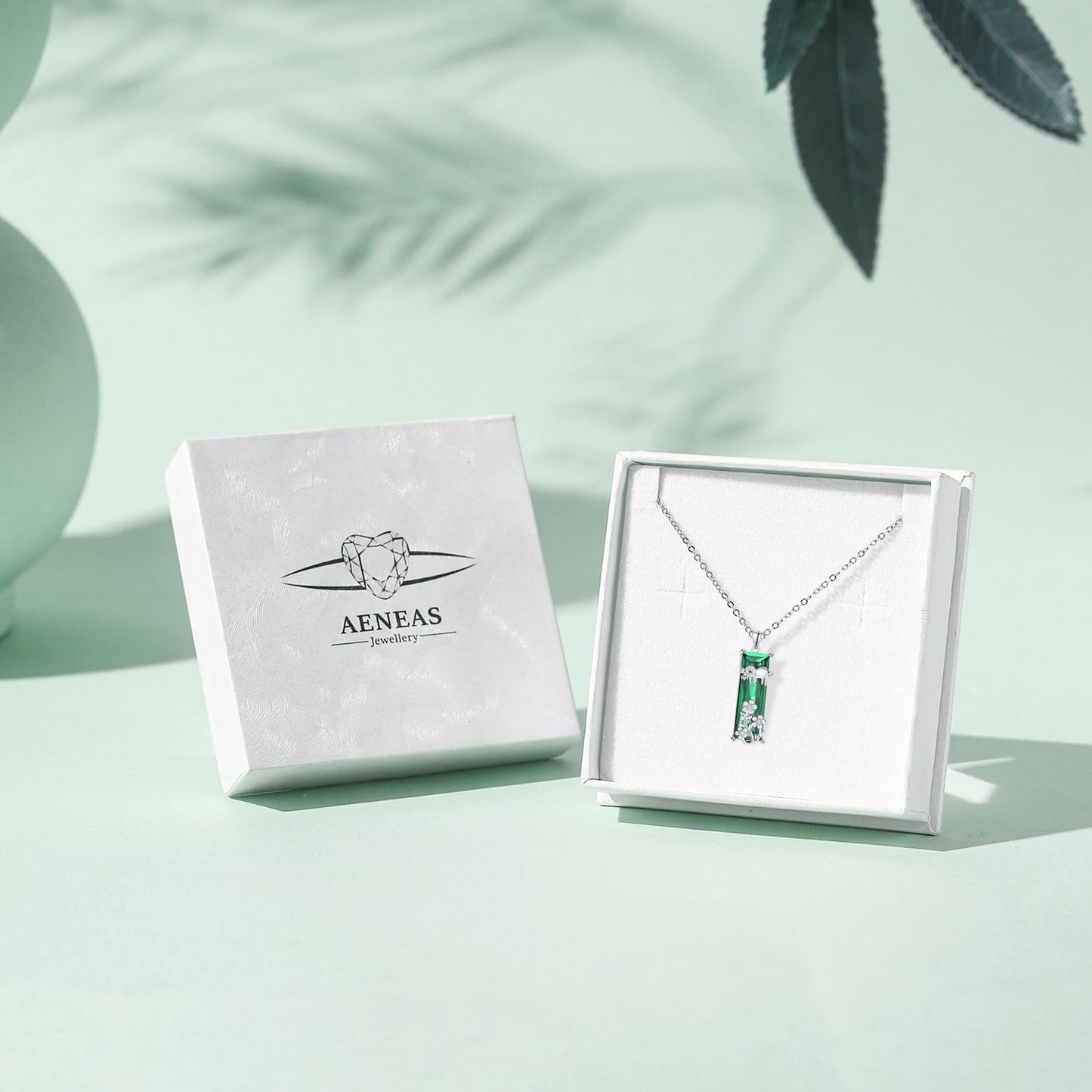 AENEAS Sloth Necklace 925 Sterling Silver Hawaiian Plumeria Flower Green Crystal Sloth Jewelry Gift for Daughter Women Wife