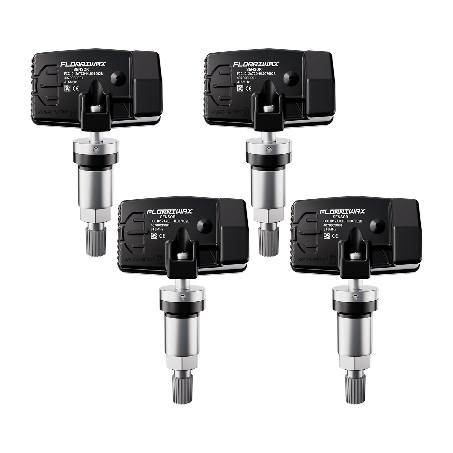 FLORRIWAX TPMS Sensor, Set of 4 315Mhz Tire Pressure Sensor Compatible with Nissan Infiniti Suzuki, Tire Sensor OE Replaces#19316553,40700JK01B,40700JA01B,40700CD001,40700JA01C