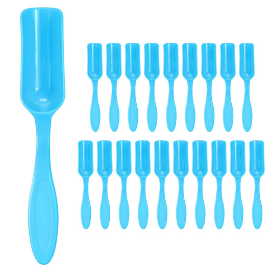 M METERXITY 20-Pack Mini Gardening Shovel Spoons, Plastic Garden Soil Scoops for Cultivation Digging Transplanting/Flower Planting/Plant Succulent, Colorful Small Gardening Tools [Blue]