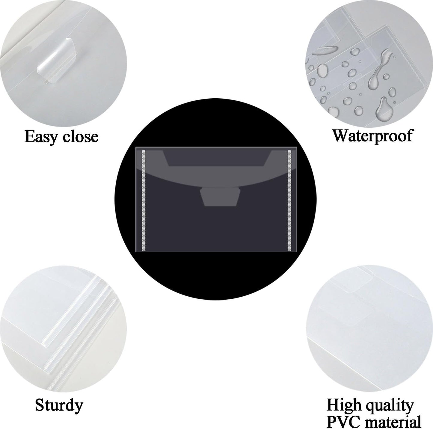 20 PCS 9.4 x 7 Inch Large Die Cut Storage Envelopes with 0.7 mm Thick Magnetic Sheets for Die Storage, Clear Die Storage Pockets and Magnet