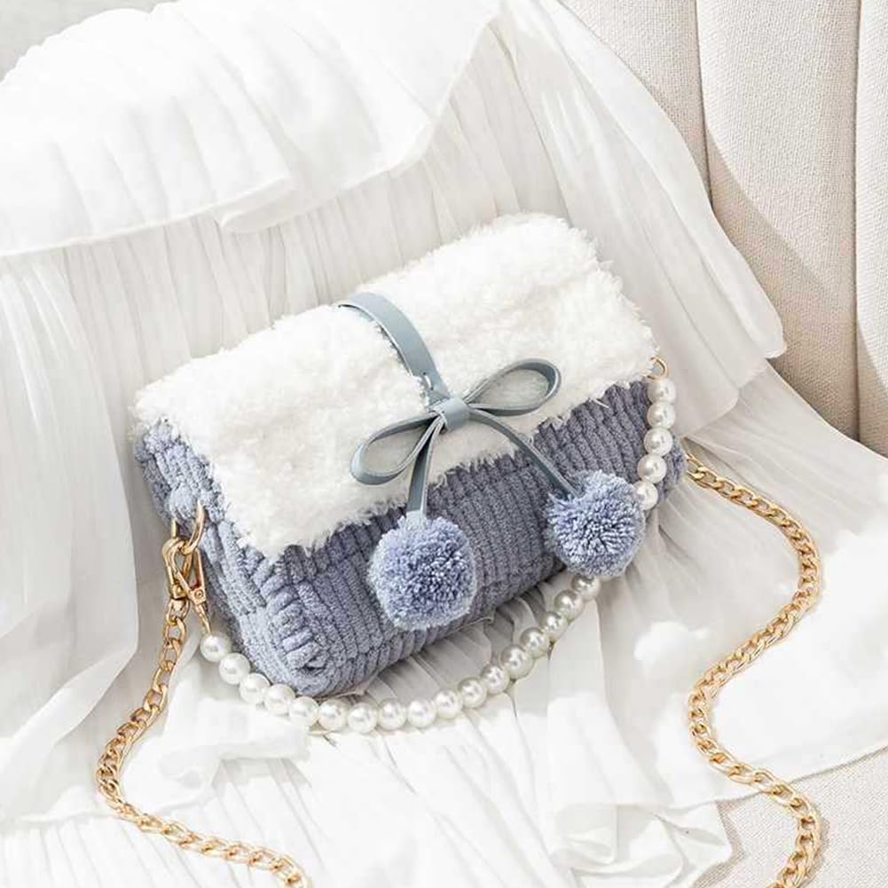 WADORN DIY Knitting & Crochet Handbags Kit, Mesh Plastic Canvas Kit for Shoulder Bags, Crossbody Bags, Handmade Purse Materials, Sky Blue