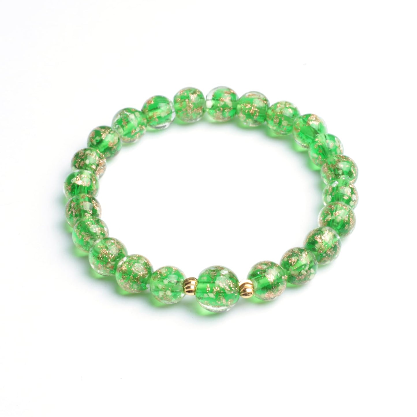 AROUROUA Glass Beaded Bracelet Glowing Bracelet Luminous Bracelets for Women Glass Mermaid Bracelet Bangles Anti Anxeity Healing Energy